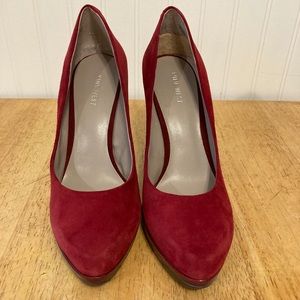 Nine West Red Suede Pumps